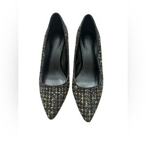 LOGO by Lori Goldstein Liza Tweed Flats in Black and Brown Size 7.5